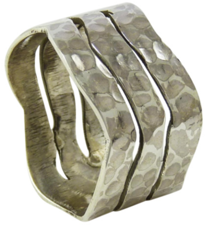 Ring 925 zilver &amp; koper ambachtelijk model 8