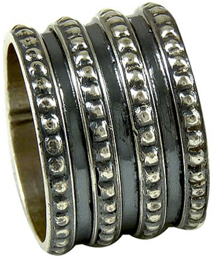Ring 925 zilver &amp; koper ambachtelijk model 13