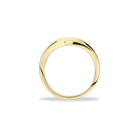 Ring 14 karaat goud band zirkonia model 263