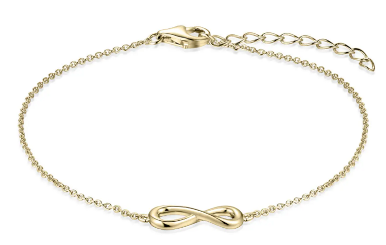 Armband 14 karaat gold plated infinity model AG