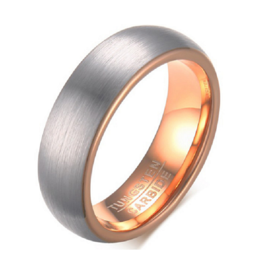 Ring wolfraamcarbide zilver &amp; ros&eacute; model 98