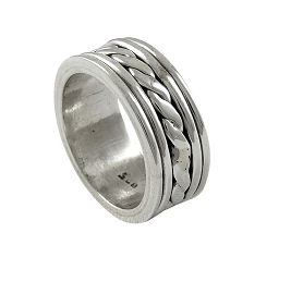 Ring 925 zilver &amp; koper ambachtelijk model 3