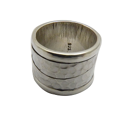 Ring 925 zilver &amp; koper ambachtelijk model 6