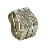 Ring 925 zilver &amp; koper ambachtelijk model 8