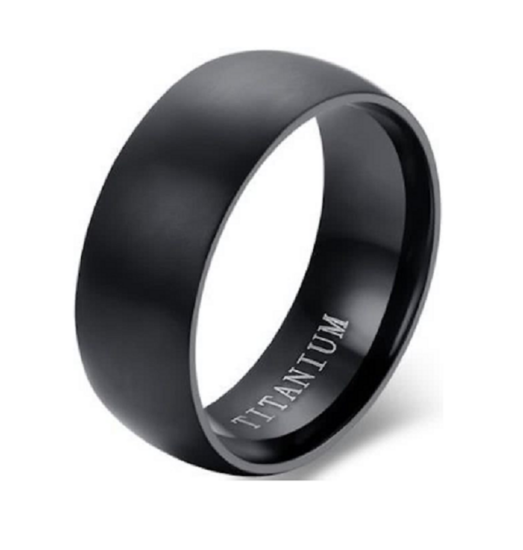 Ring titanium zwart model 27