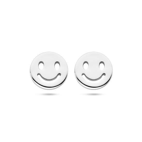 Oorknoppen 925 zilver smiley model GN