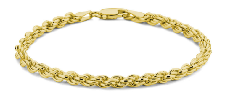 Armband 14 karaat gold plated koord model AU