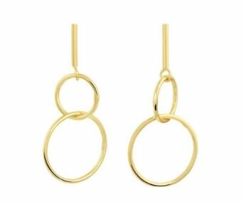 Oorhangers gold plated rondjes model AN