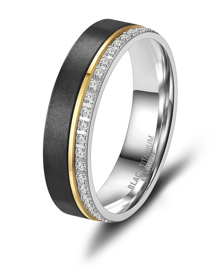 Trouwringen model 1024 | Ring met zirkonia steentjes