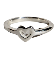 Zilveren ring met hart model 39 C