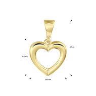 Halsketting 14 karaat goud met hanger hart model DA