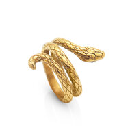 Ring 14 karaat gold plated cleopatra slang model 238