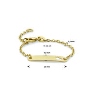 Kinder graveerarmband 9 karaat goud hartje model BY