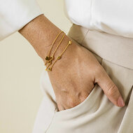 Armband 14 karaat gold plated hartjes model BQ
