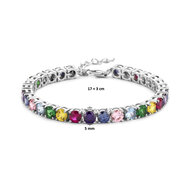 Armband 925 zilver regenboog zirkonia model BO