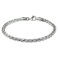 Armband 925 zilver vossestaart model 10L