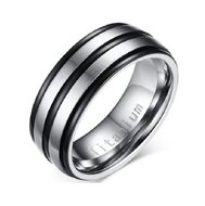 Ring titanium zilver zwart model 94