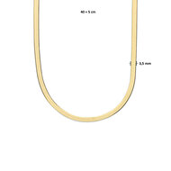 Halsketting 14 karaat gold plated plat model 16E