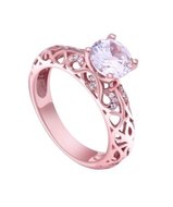 Ring ros&eacute; plated zirkonia model 220