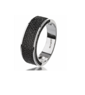 Ring 925 zilver zwarte zirkonia&#039;s model 146229