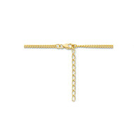 Halsketting 14 karaat gold plated met hanger zon zirkonia model FB