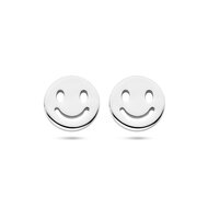 Oorknoppen 925 zilver smiley model GN