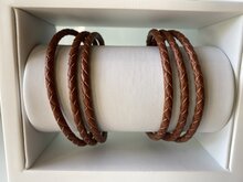 Leren armband bohemian cognac model BW