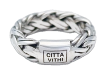 Zilveren Ambachtelijke CITTA VITHI Buddha Ring model 3