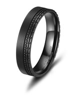 Trouwringen Zwart Titanium model 1102 | Ring met zonder steentjes