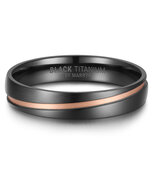 Trouwringen Zwart Titanium model 1059 | Ring zonder steentjes