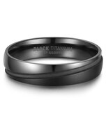 Trouwringen Zwart Titanium model 1089 | Ring zonder steentjes